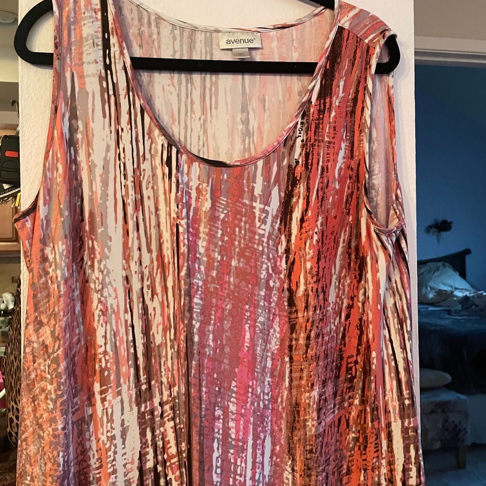 Avenue Pink and Orangey - Coral Maxi Dress